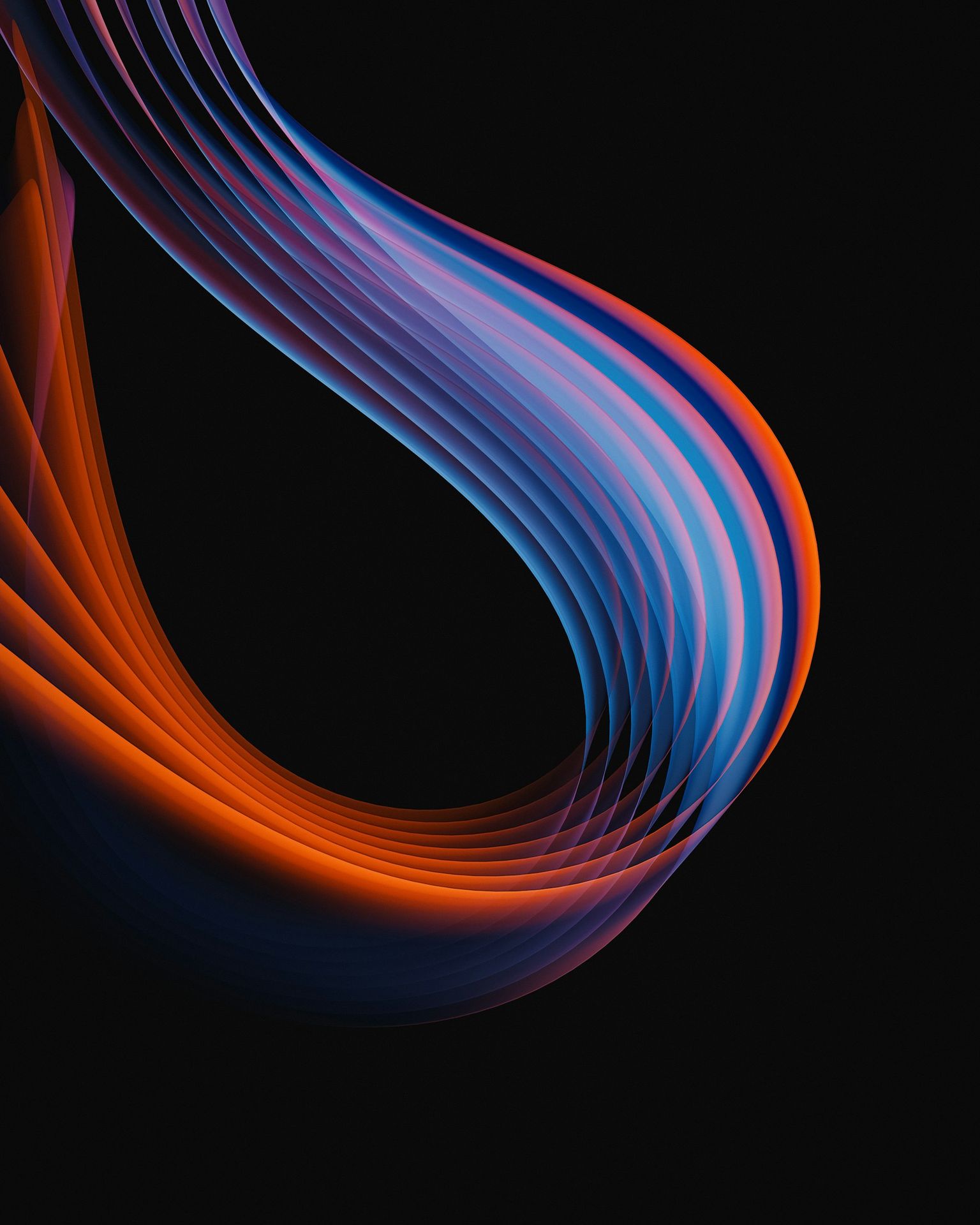 a black background with red and blue lines